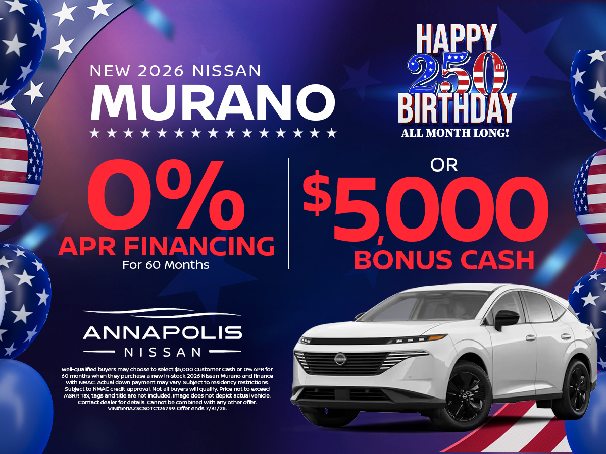Special offer on 2026 Nissan Murano Get a new Nissan Murano!