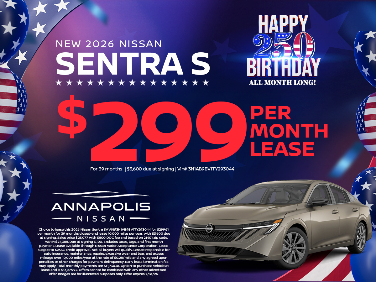 Special offer on 2026 Nissan Sentra Get a new Nissan Sentra!