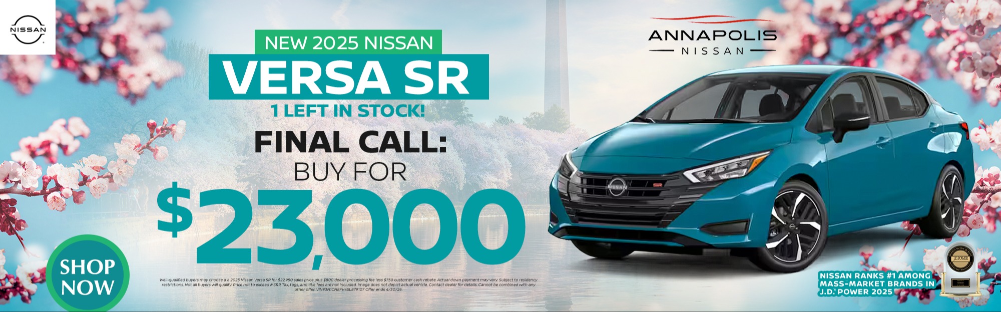 2025 Nissan Versa    $23,000