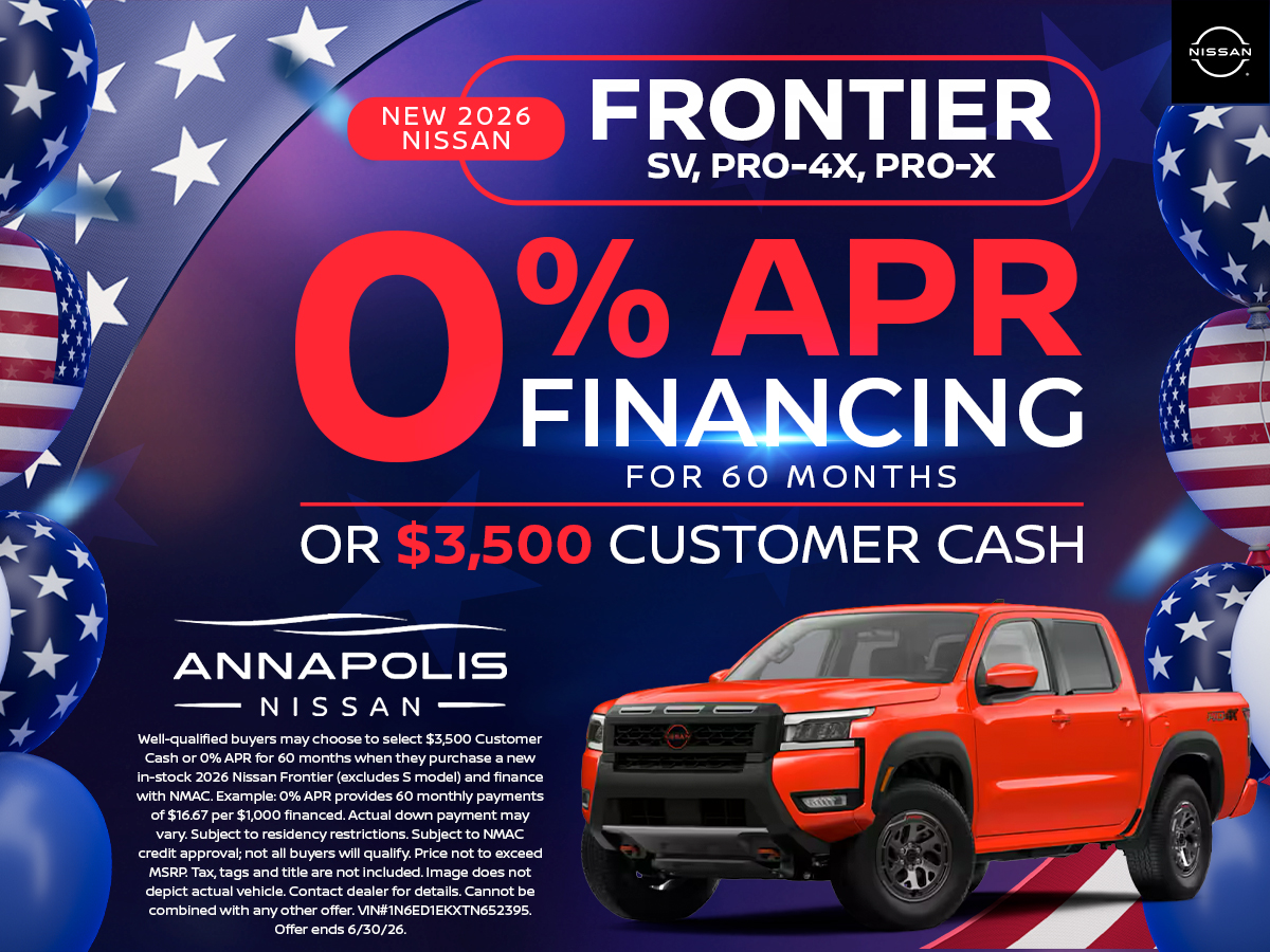 Special offer on 2026 Nissan Frontier Get a new Nissan Frontier!