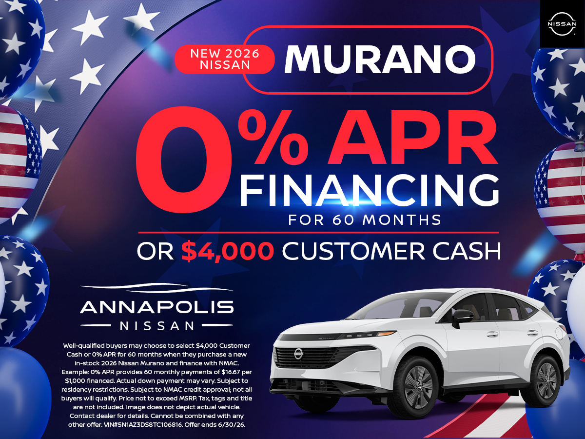 Special offer on 2026 Nissan Murano Get a new Nissan Murano!