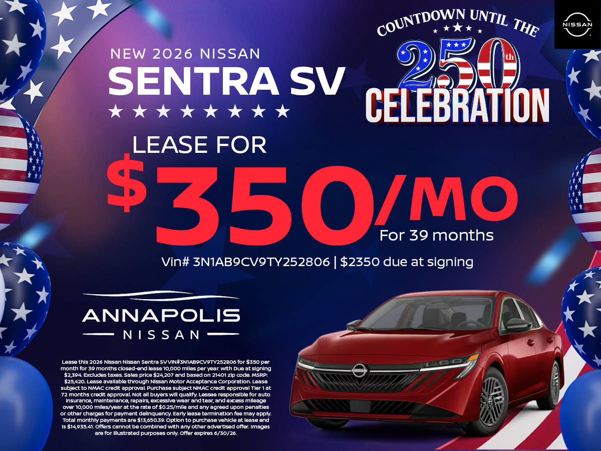 Special offer on 2026 Nissan Sentra Get a new Nissan Sentra!
