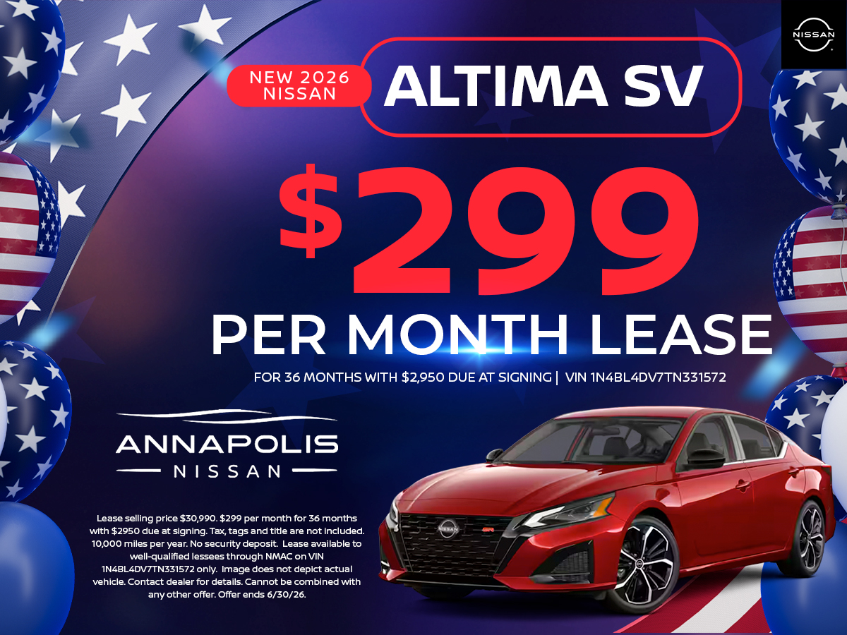 Special offer on 2026 Nissan Altima Get a new Nissan Altima!