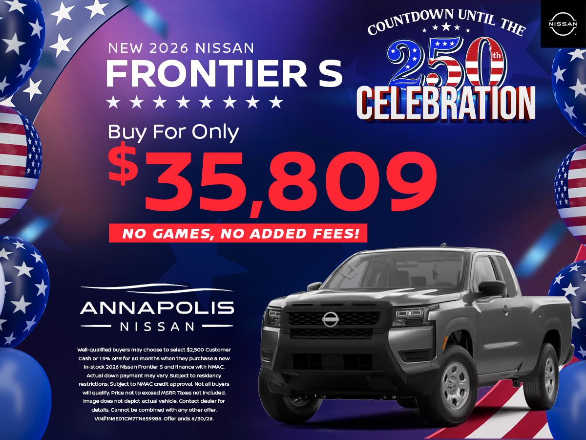 Special offer on 2026 Nissan Frontier Get a new Nissan Frontier!
