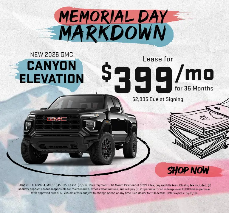 Special offer on 2026 GMC Canyon 2026 GMC Canyon Elevation Special