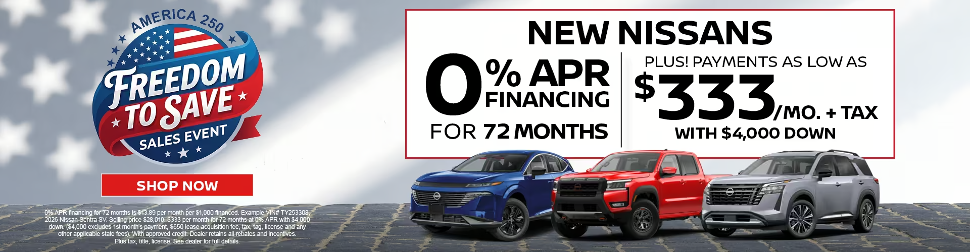 Bella Nissan of Union City New Nissans 0% APR
