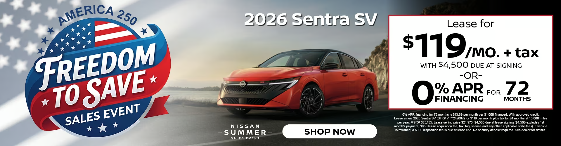 Bella Nissan of Union City 2026 Sentra Sales Event