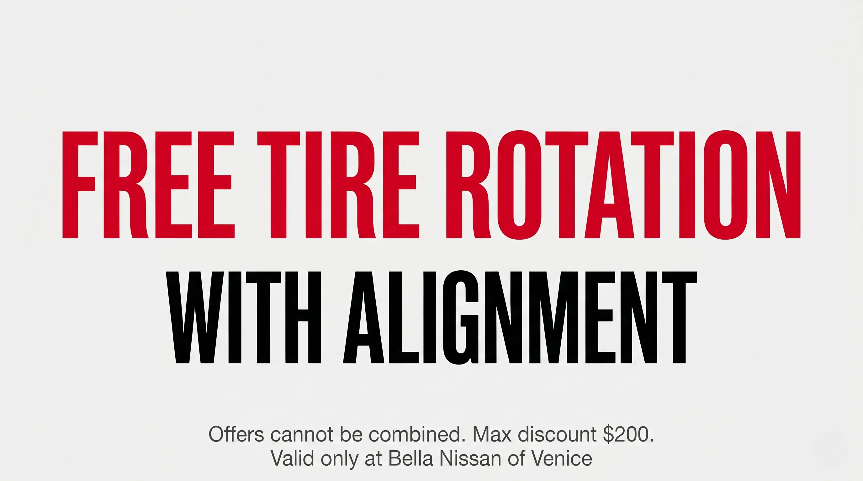 Coupon for Free Tire Rotation with Alignment 