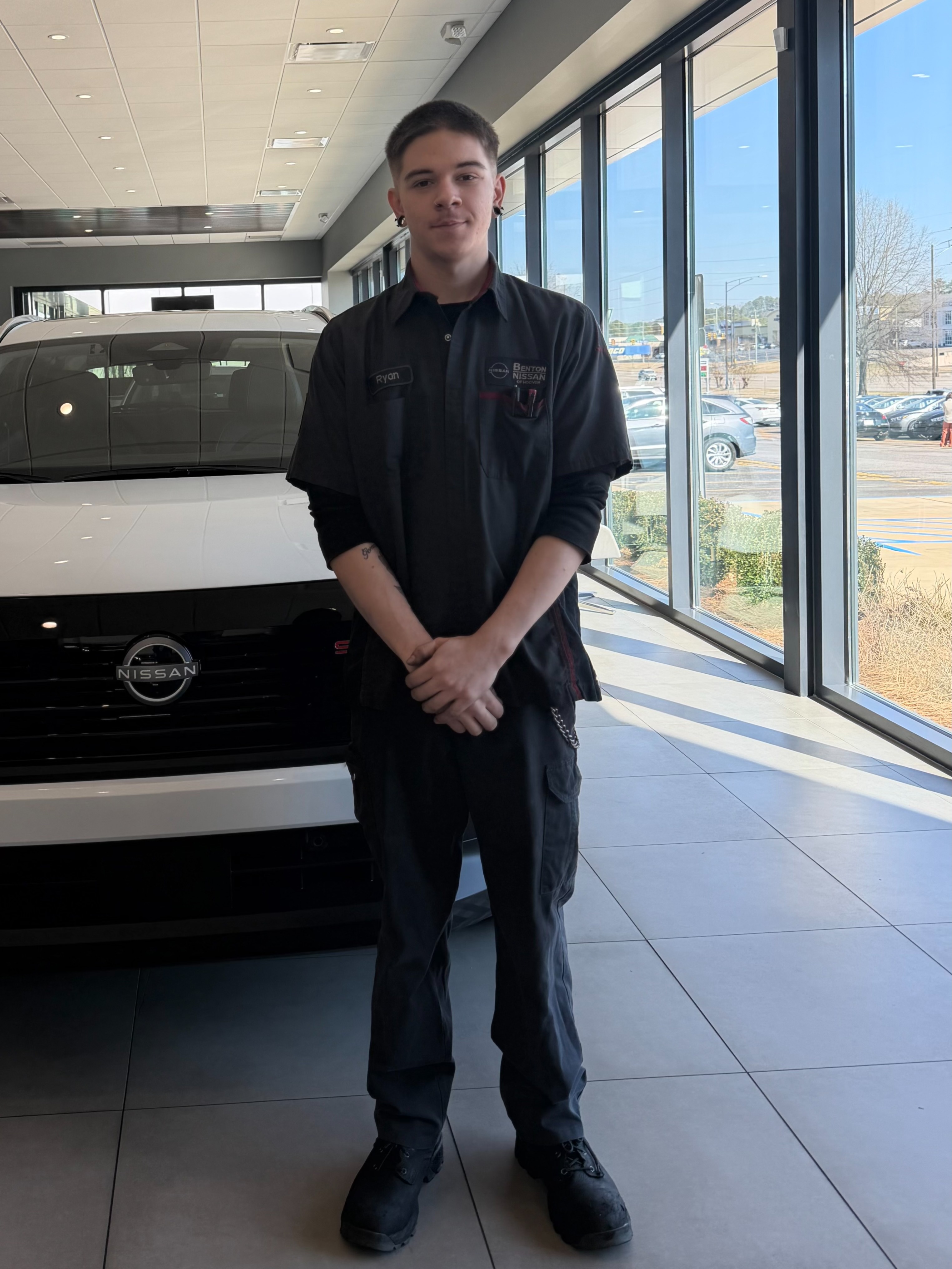 Technician Apprentice Ryan Morgan in SERVICE at Benton Nissan of Hoover