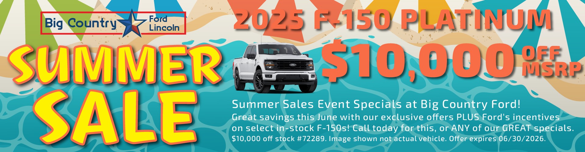 Big Country Ford Sales Special - HUGE Savings on In-Stock 2026 F-150 Models!