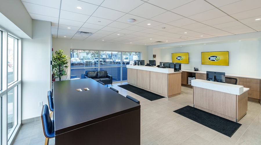 Service Waiting Room Interior at Bill Currie Ford Pro Elite Service Center in Tampa FL
