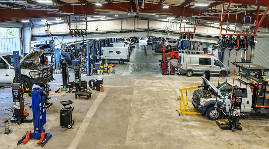 Ford Pro Elite Service Center Bay Interior at Bill Currie Ford in Tampa FL