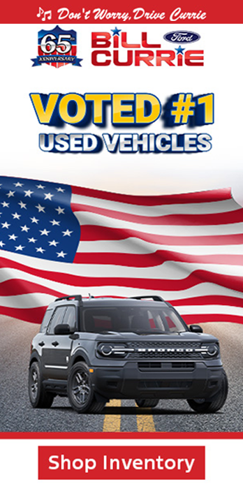 Bill Currie Ford voted number one used vehicles