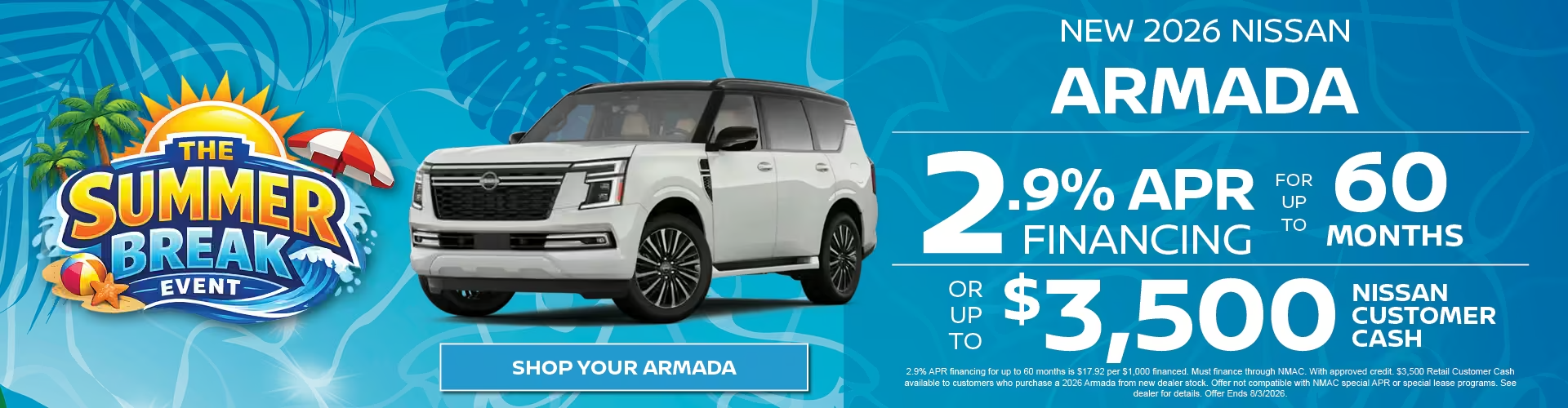 New 2026 Nissan Armada Finance Offer