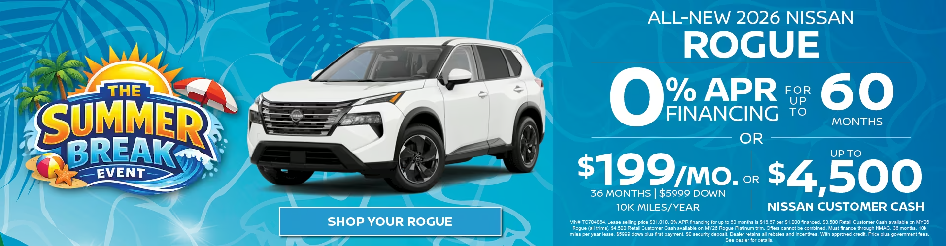 New 2026 Nissan Rogue Finance Offer