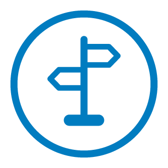 Two arrows pointing to different sides