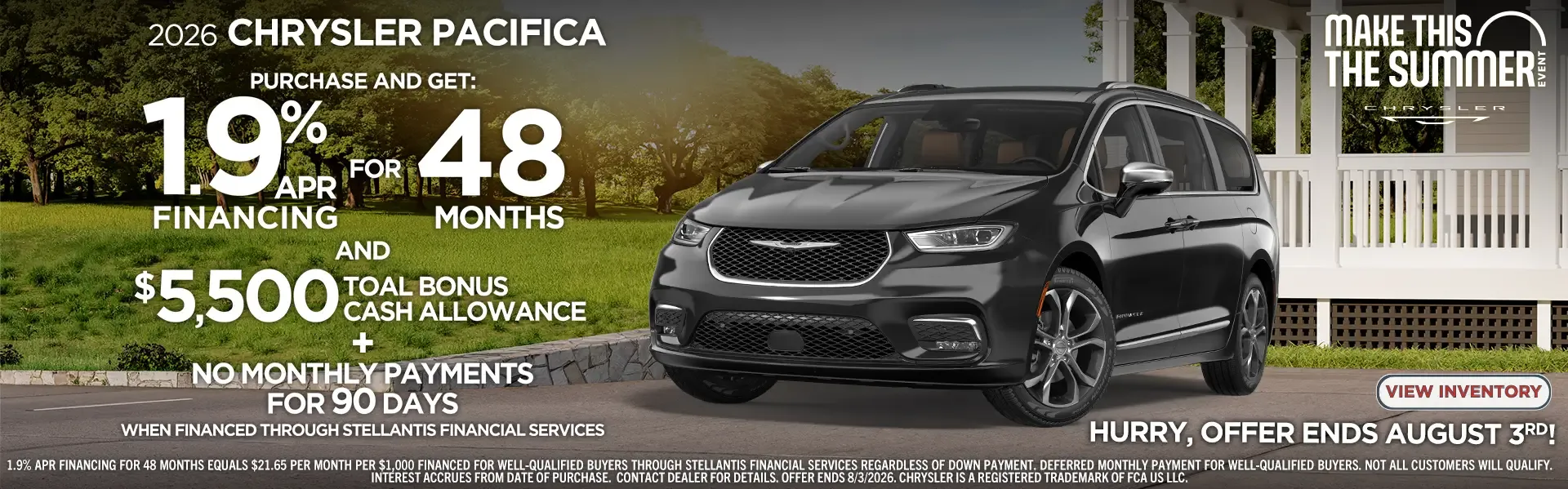 New 2026 Chrysler Pacifica Special