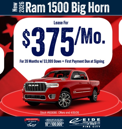 2026 Ram 1500 Lease Special