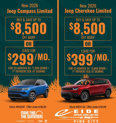 2026 Jeep Compass & Cherokee Lease