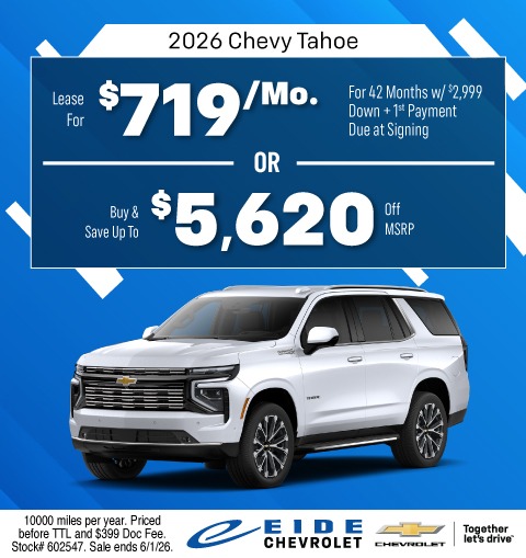 2026 Chevrolet Tahoe Lease Specials