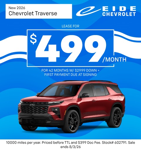 2026 Chevrolet Traverse Lease Specials