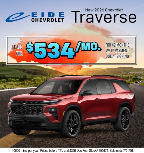 2026 Chevrolet Traverse Lease Specials