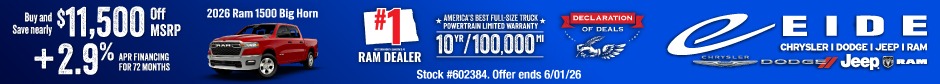 Save Big on New Ram 1500's