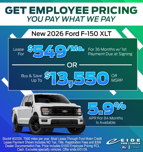 2026 Ford F-150 Lease Specials