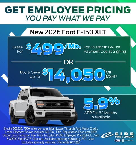 2026 Ford F-150 Lease Specials