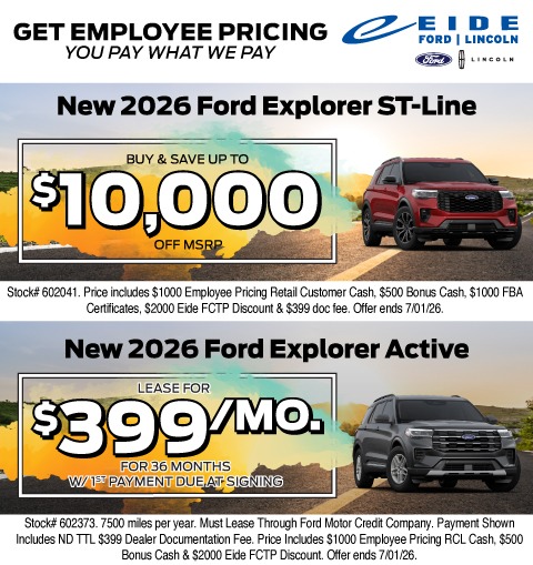 2026 Ford Explorer Lease Specials