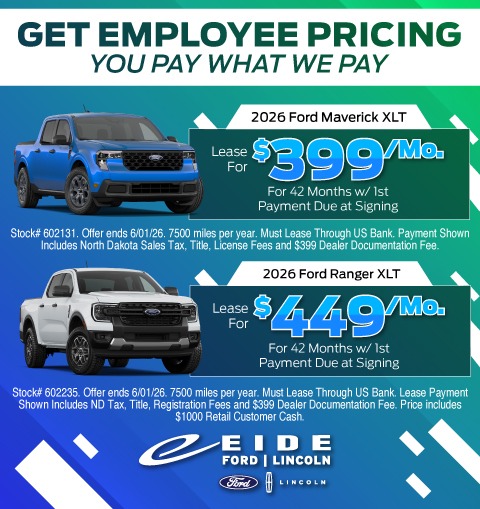 2026 Ford Maverick and Ranger Lease Specials