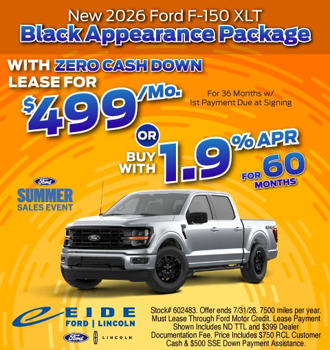 2026 Ford F-150 Lease Specials