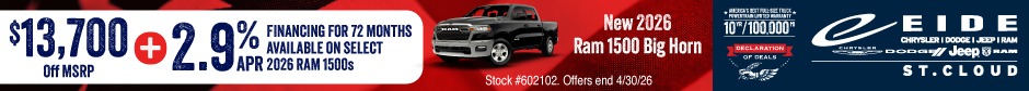 2026 Ram 1500 Lease Special