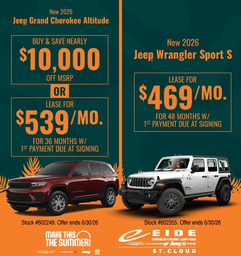 2026 Jeep Grand Cherokee and Jeep Wrangler Lease