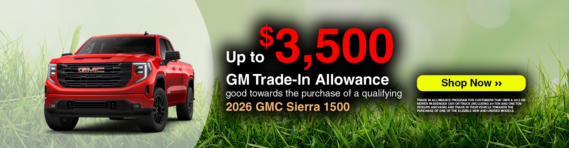 Up To $3500 GM Trade-In Allowance Program