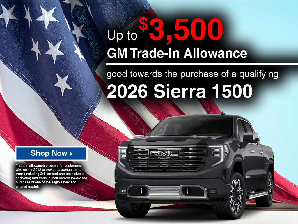 Special offer on    Up To $3,500 GM Trade-In Allowance Program