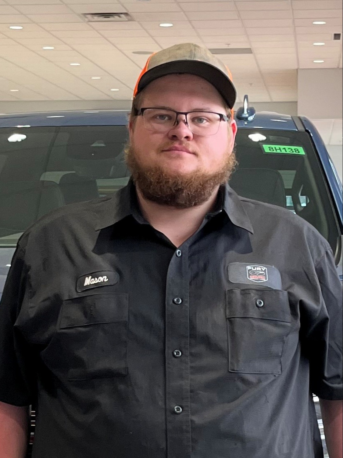 Light Duty Technician Mason Rambow in Service at Fury GMC Forest Lake