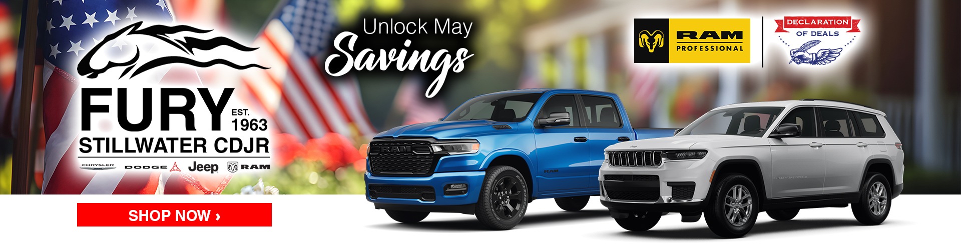 Check out our May specials at Fury Motors Stillwater CDJR!