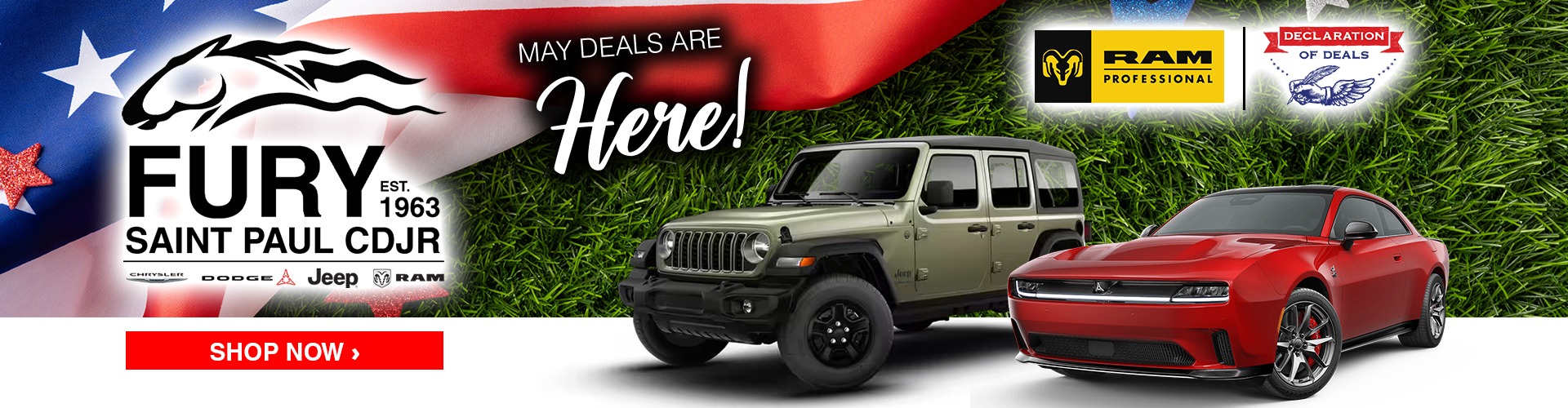 Check out May specials at Fury Motors Saint Paul CDJR!