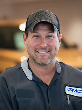 Certified Technician Nick Hartman in Service at GMC of Rochester