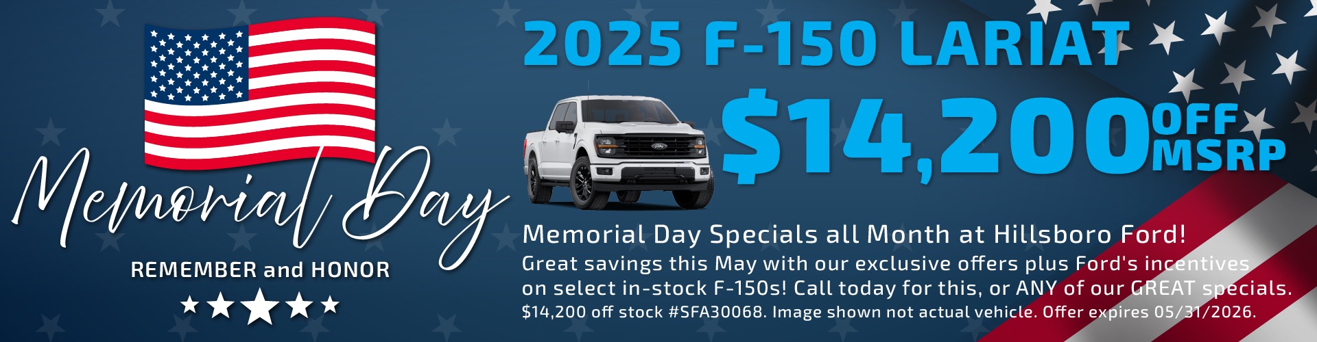 Hillsboro Ford Sales Special - HUGE Savings on In-Stock 2025 F-150 Models!