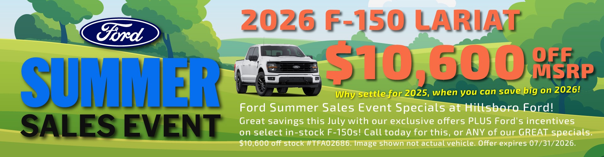 Hillsboro Ford Sales Special - HUGE Savings on In-Stock 2026 F-150 Models!