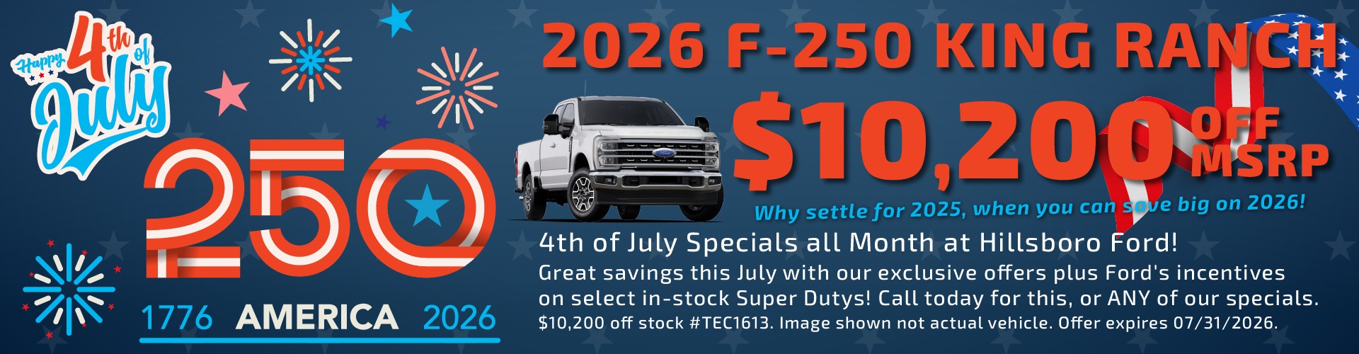 Hillsboro Ford Sales Special - HUGE Savings on In-Stock 2026 Super Duty Models!