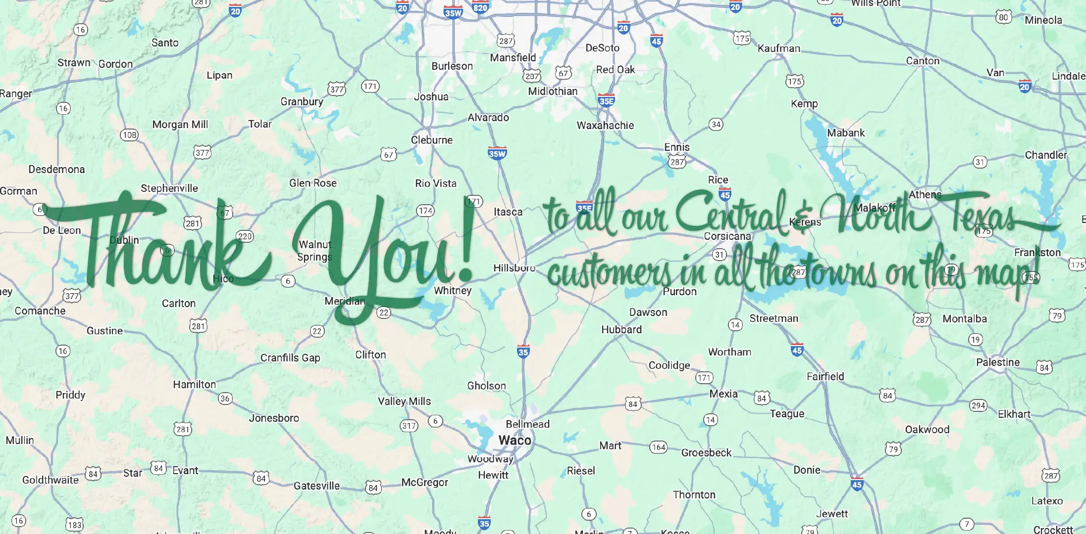 Thank You Central and North Texas