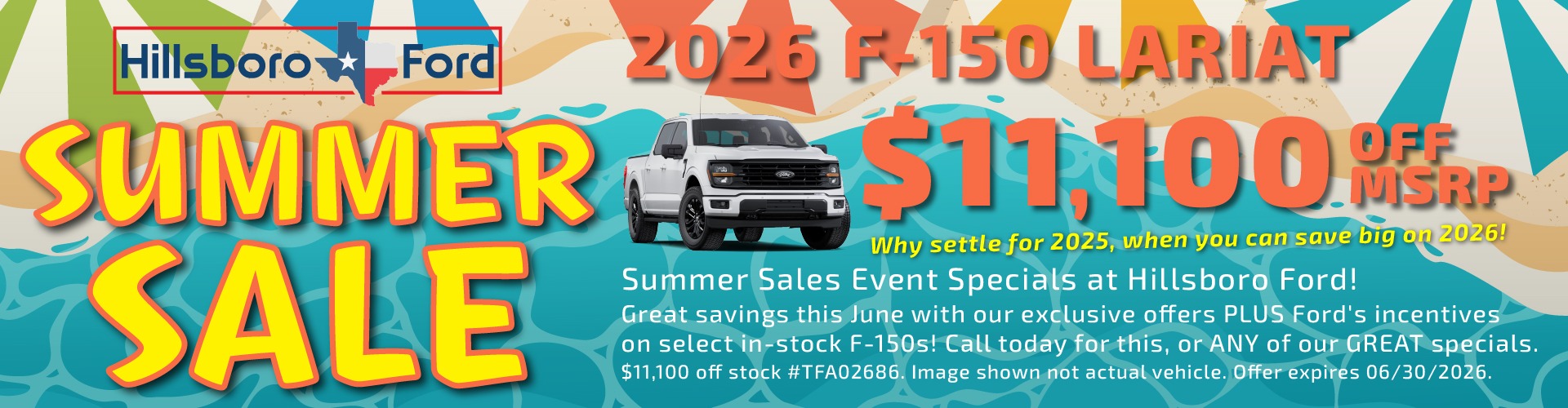 Hillsboro Ford Sales Special - HUGE Savings on In-Stock 2026 F-150 Models!