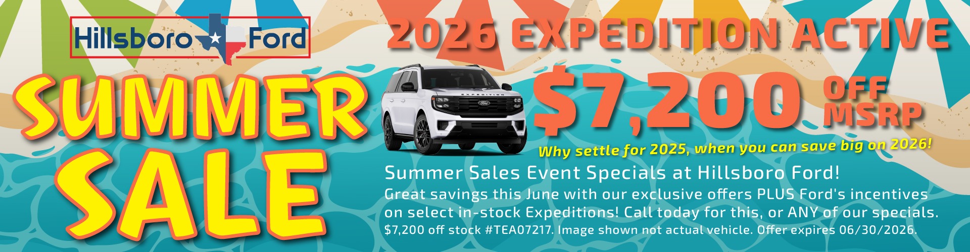 Hillsboro Ford Sales Special - HUGE Savings on In-Stock 2026 Expedition Models!