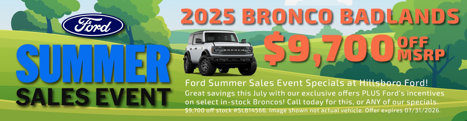 Hillsboro Ford Sales Special - HUGE Savings on In-Stock 2025 Bronco Models!