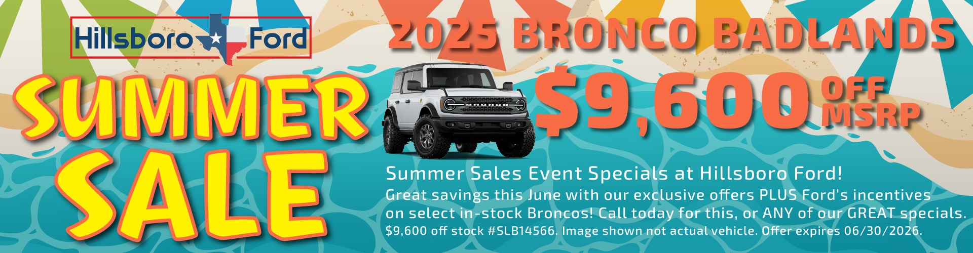 Hillsboro Ford Sales Special - HUGE Savings on In-Stock 2025 Bronco Models!
