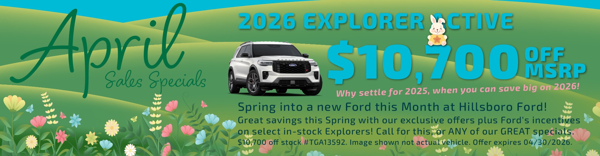 Hillsboro Ford Sales Special - HUGE Savings on In-Stock 2026 Explorer Models!