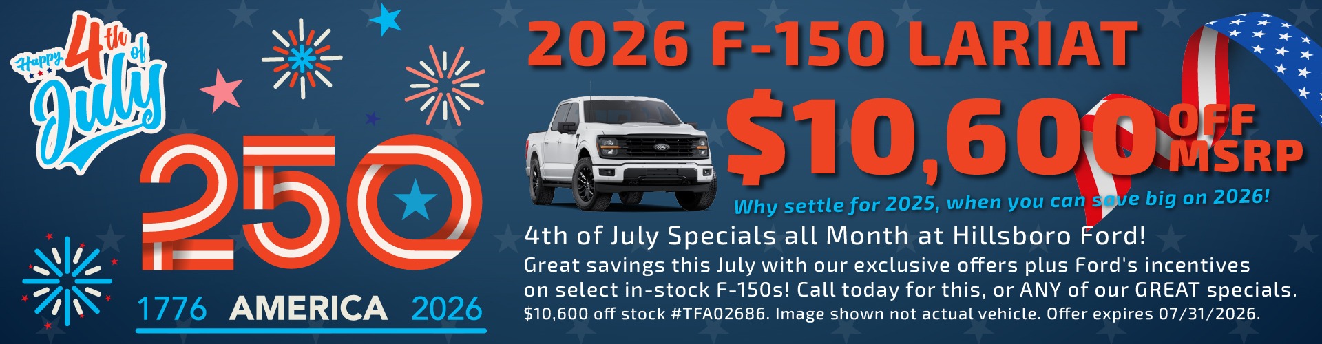 Hillsboro Ford Sales Special - HUGE Savings on In-Stock 2026 F-150 Models!